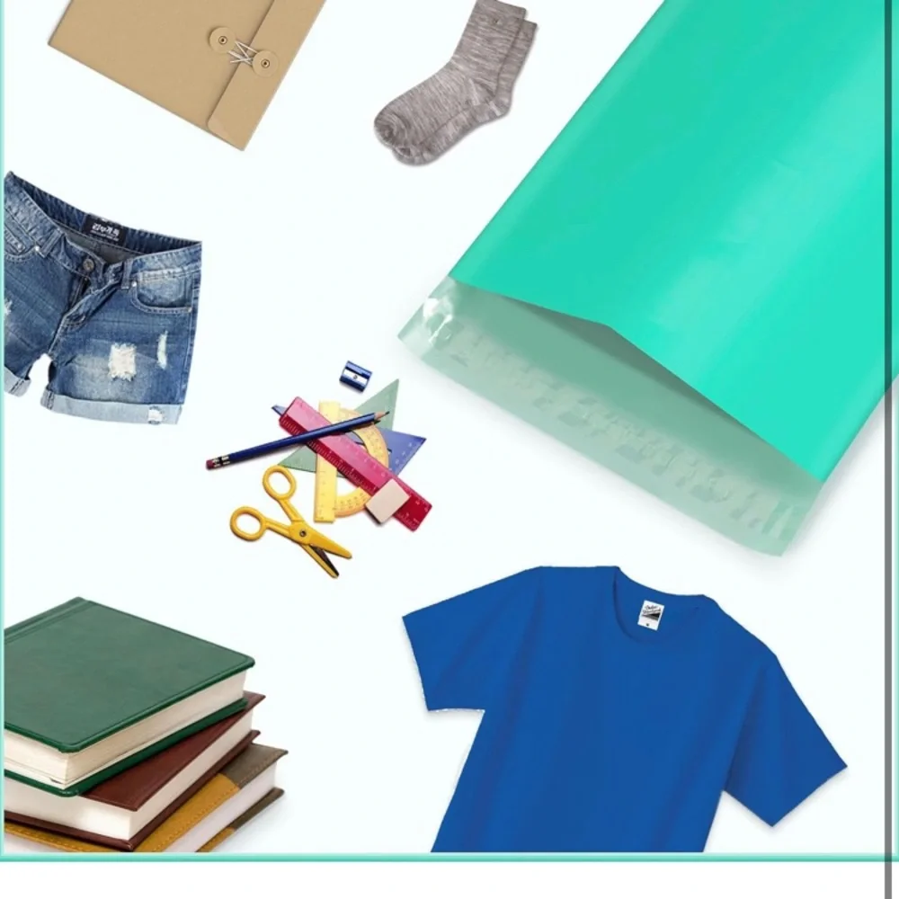 15 Pack Mailer Poly Bags Mailing Envelopes Teal Self Adhesive 10” by 13” NEW